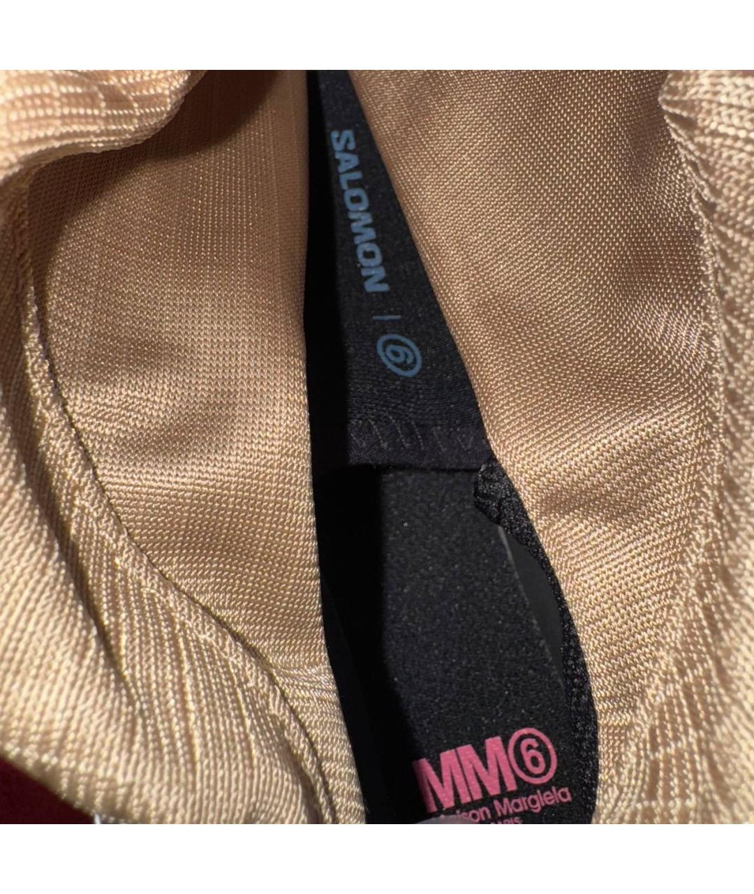 MAISON MARGIELA Бежевые текстильные низкие кроссовки / кеды, фото 6
