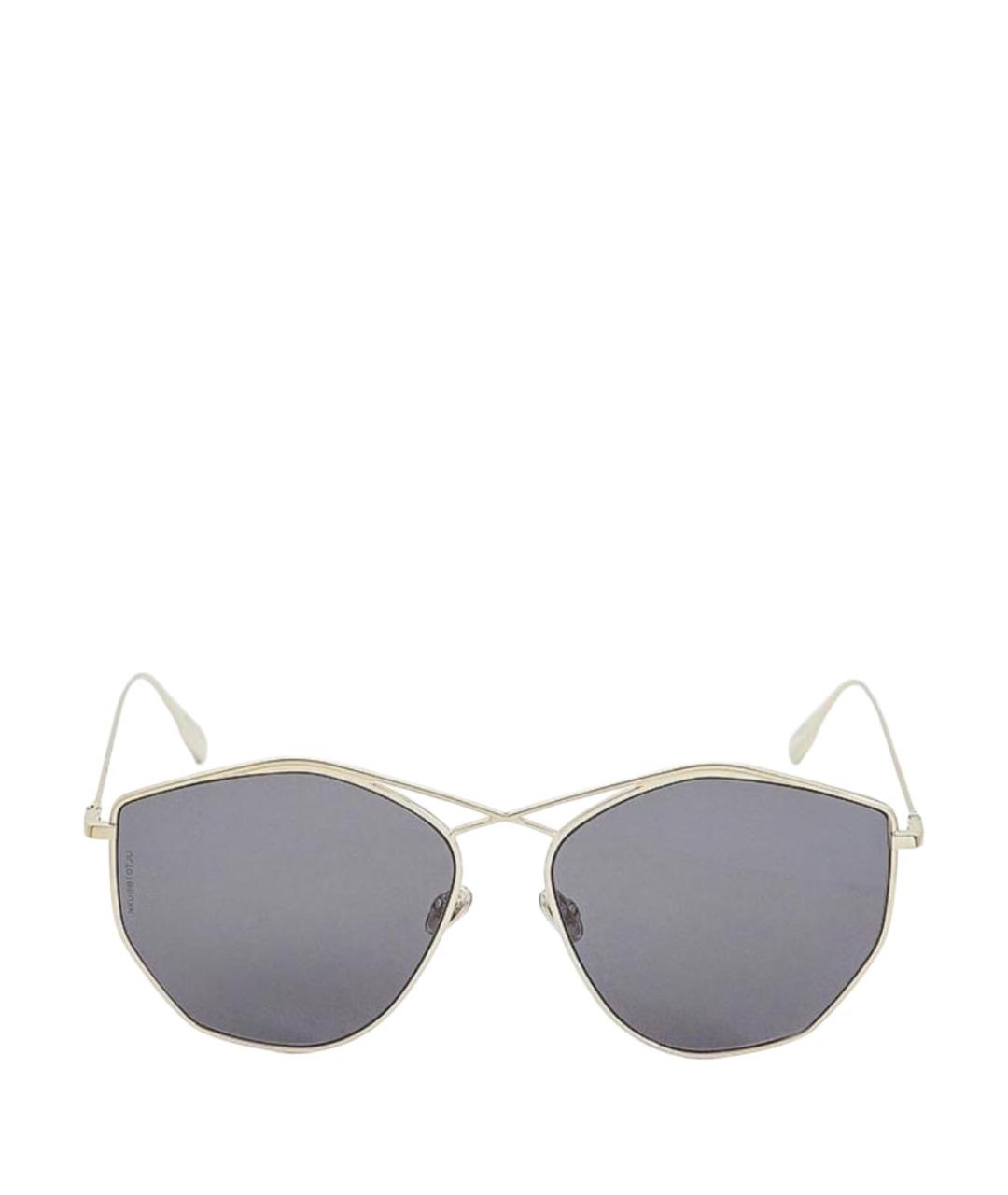 CHRISTIAN DIOR Серые металлические солнцезащитные очки, фото 1