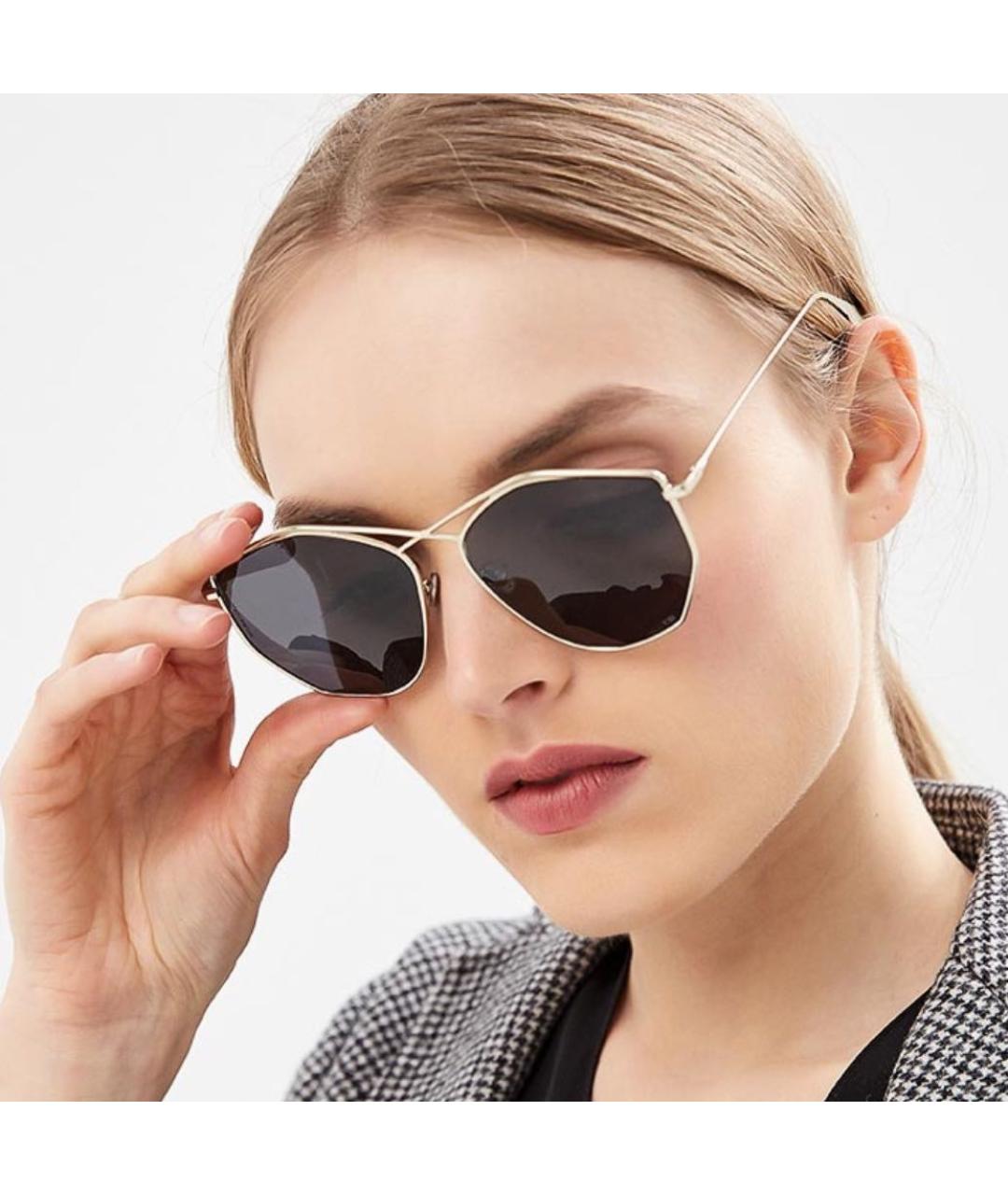 CHRISTIAN DIOR Серые металлические солнцезащитные очки, фото 5