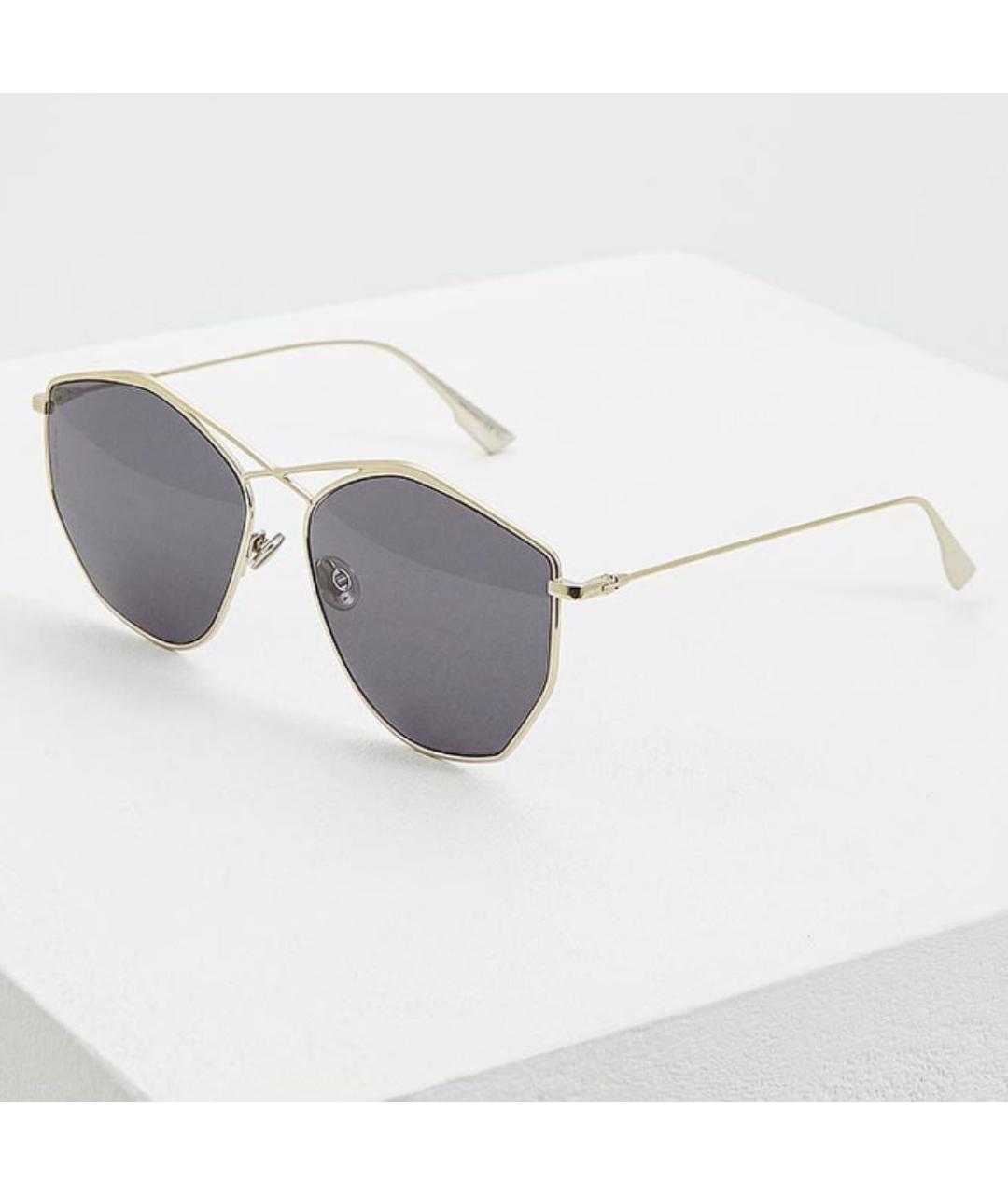 CHRISTIAN DIOR Серые металлические солнцезащитные очки, фото 4