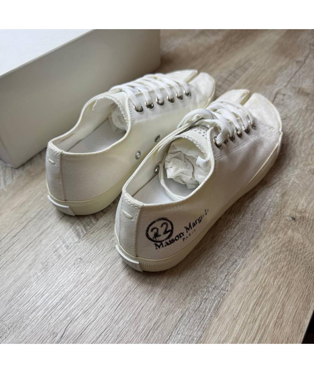 MAISON MARGIELA Белые текстильные кеды, фото 3