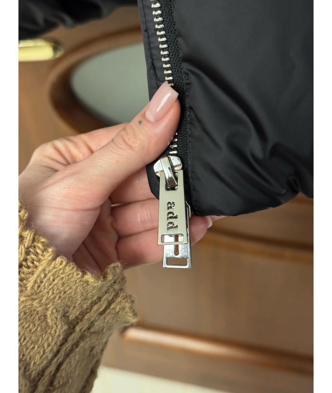 ADD Черный полиамидовый пуховик, фото 7