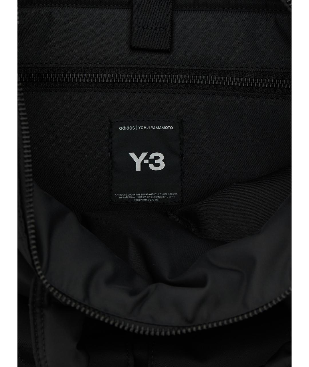 Y-3 Черная тканевая сумка тоут, фото 4