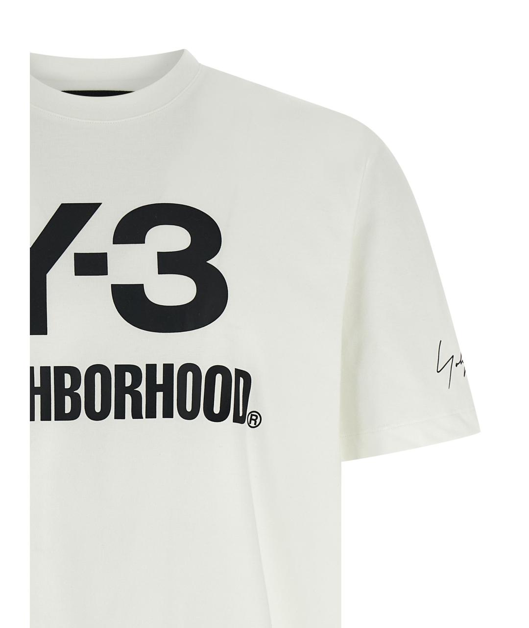 Y-3 Белая хлопковая футболка, фото 3