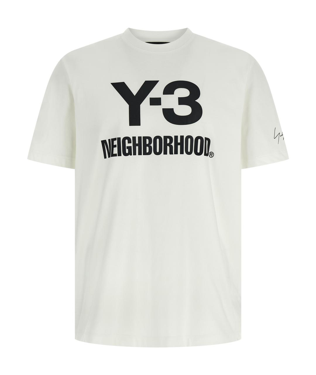 Y-3 Белая хлопковая футболка, фото 1