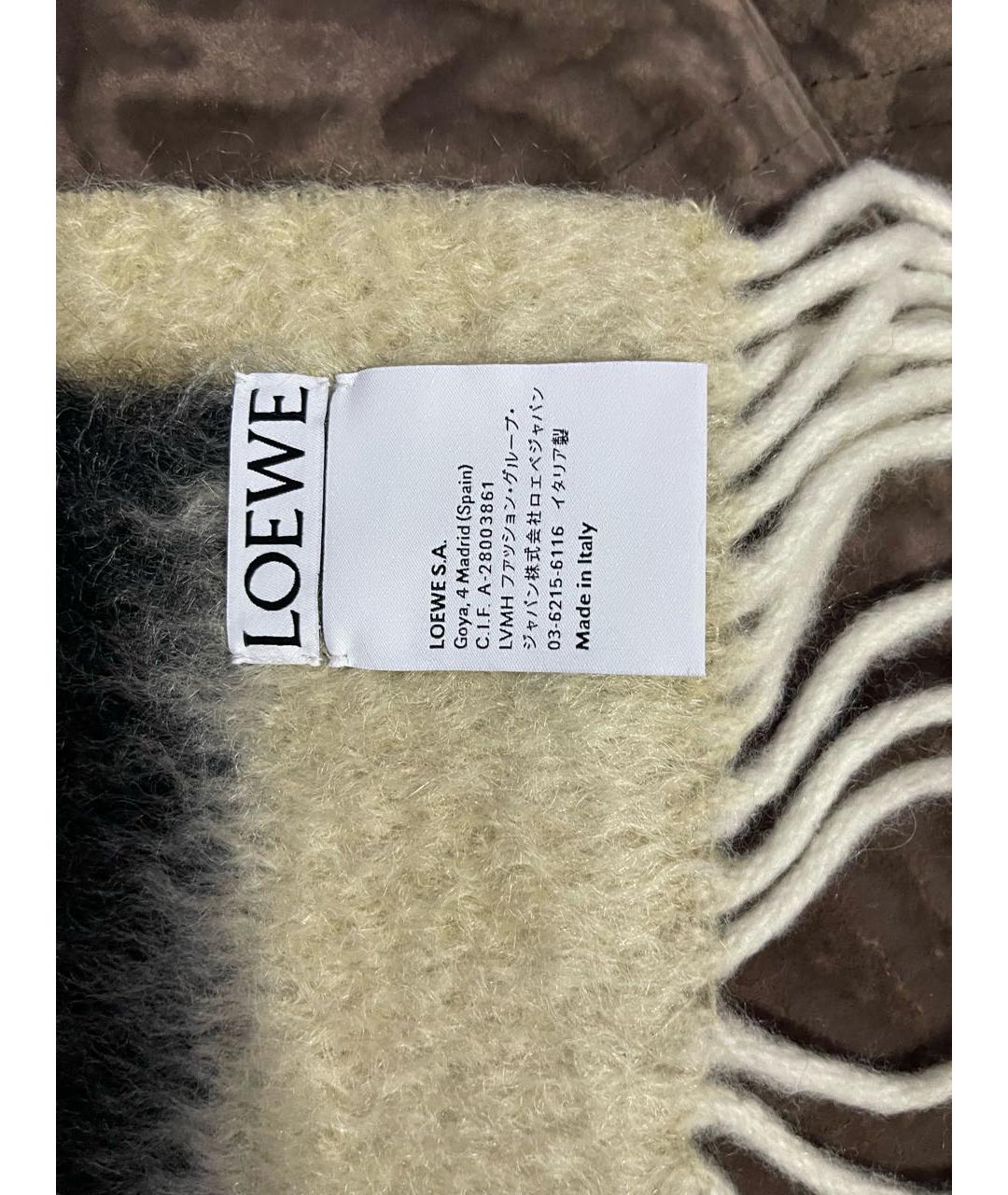 LOEWE Бежевый шарф, фото 7