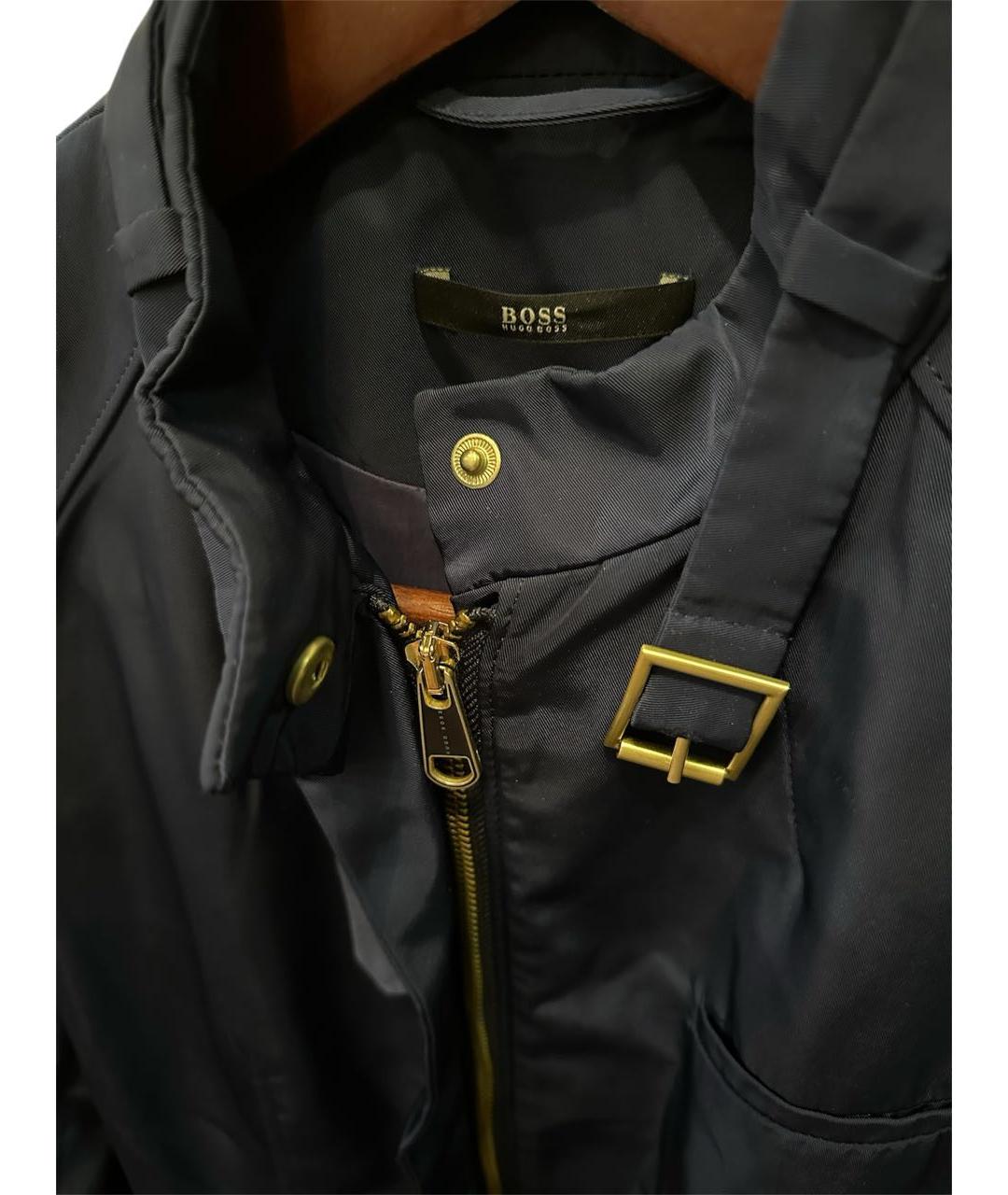 HUGO BOSS Темно-синяя вискозная куртка, фото 3