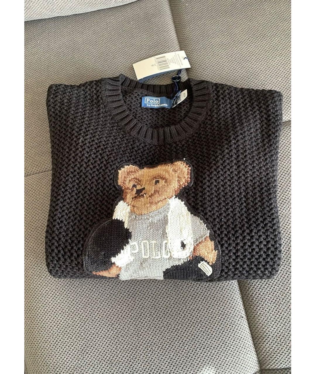 POLO RALPH LAUREN Черный хлопковый джемпер / свитер, фото 4