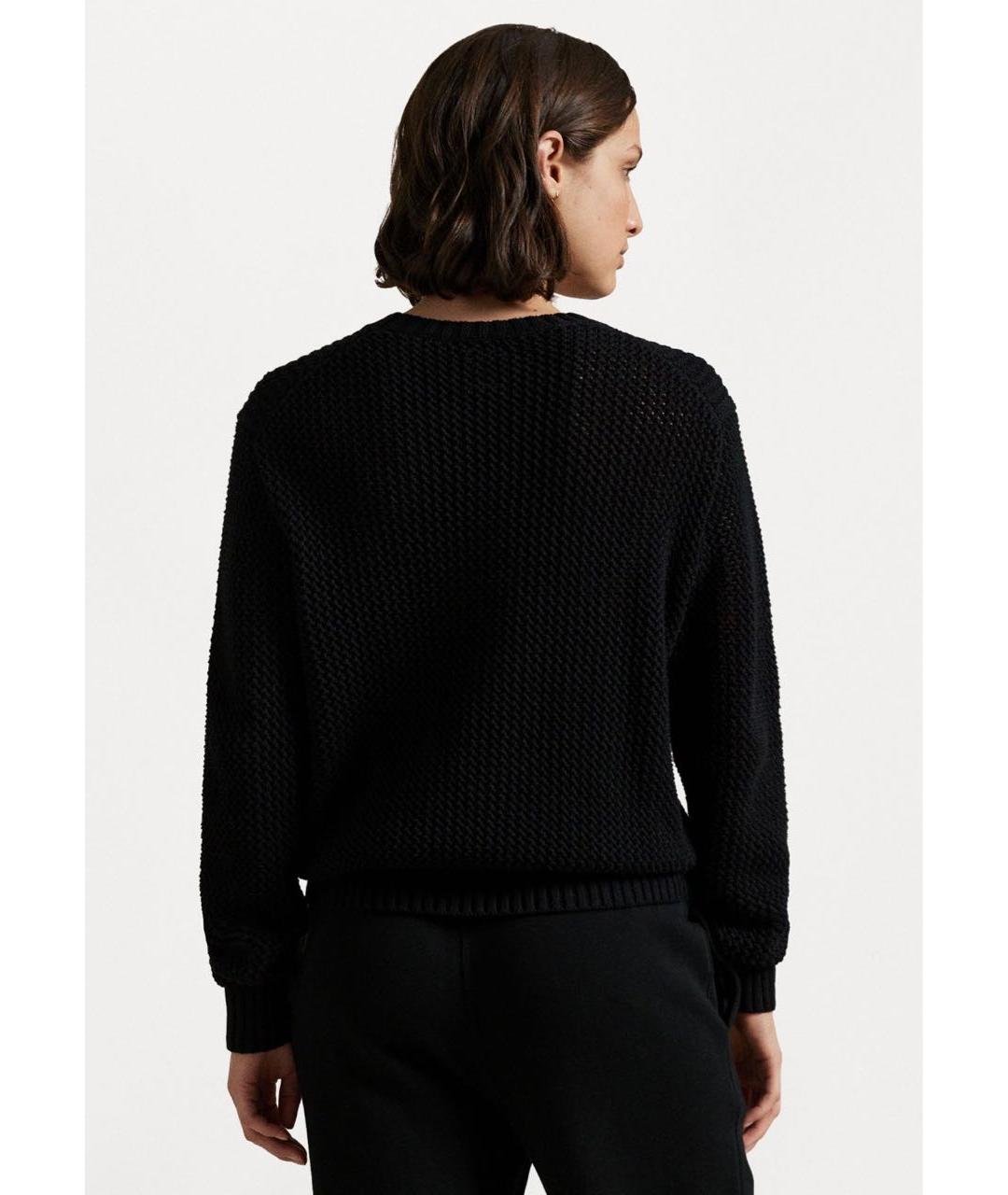 POLO RALPH LAUREN Черный хлопковый джемпер / свитер, фото 2