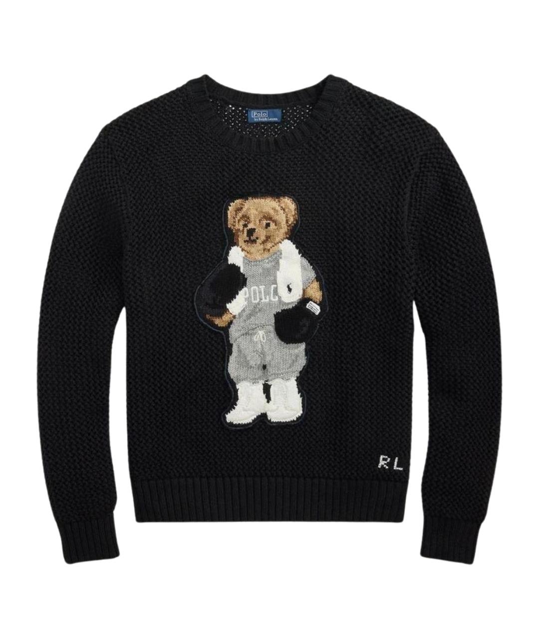 POLO RALPH LAUREN Черный хлопковый джемпер / свитер, фото 1