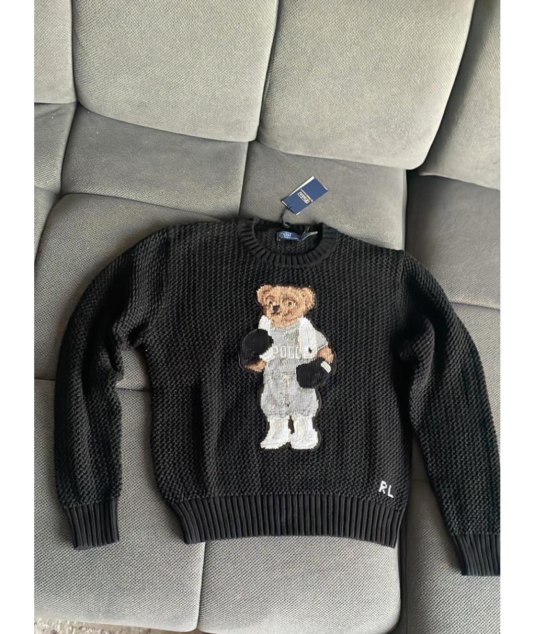 POLO RALPH LAUREN Черный хлопковый джемпер / свитер, фото 5