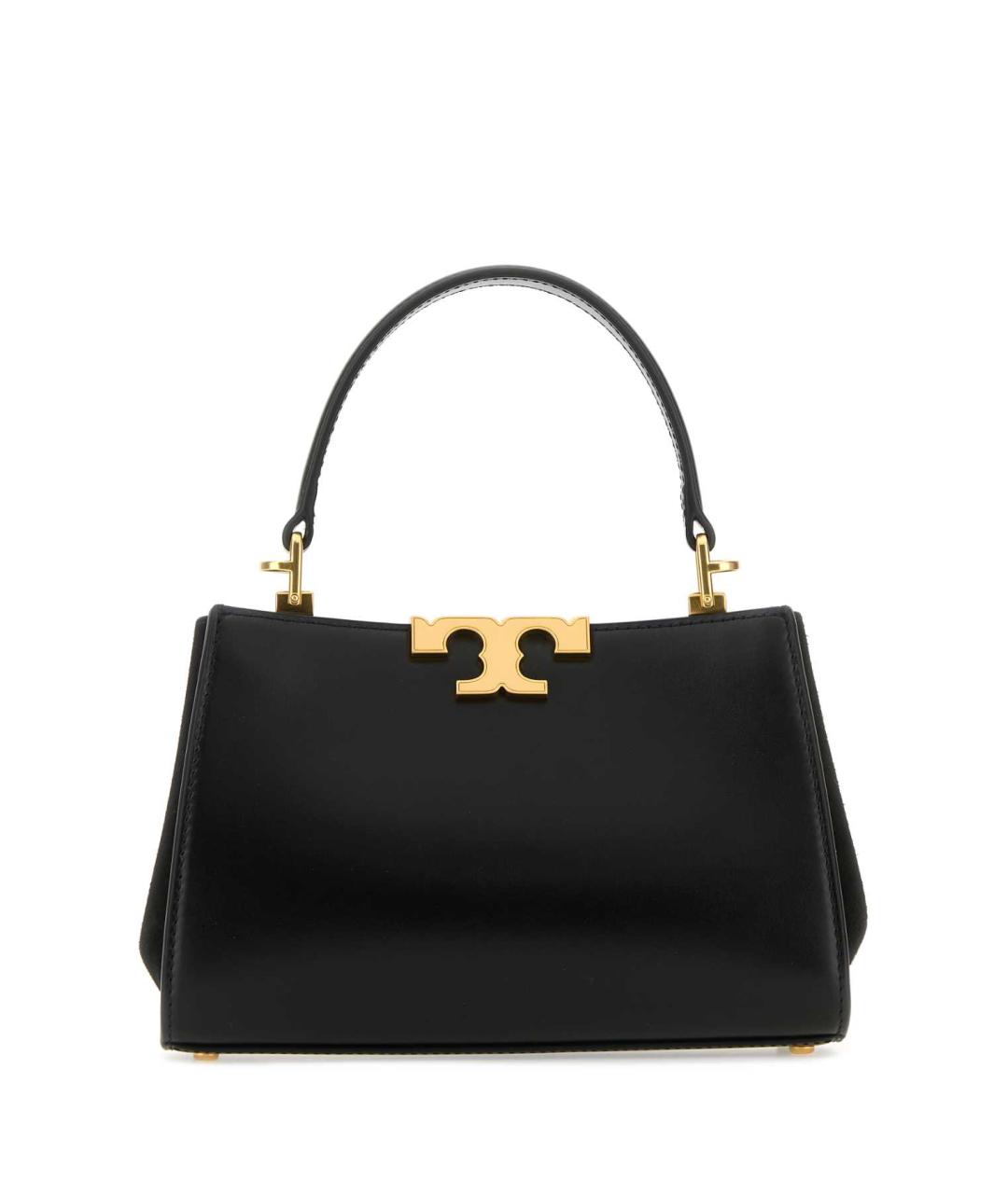 TORY BURCH Черная кожаная сумка с короткими ручками, фото 1