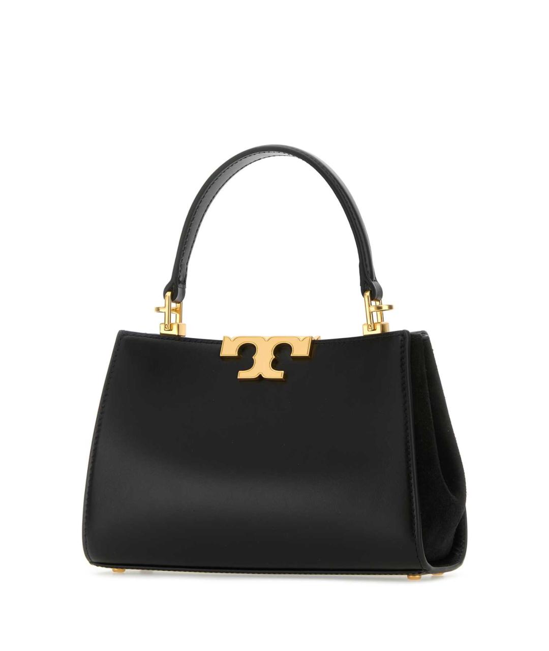 TORY BURCH Черная кожаная сумка с короткими ручками, фото 2