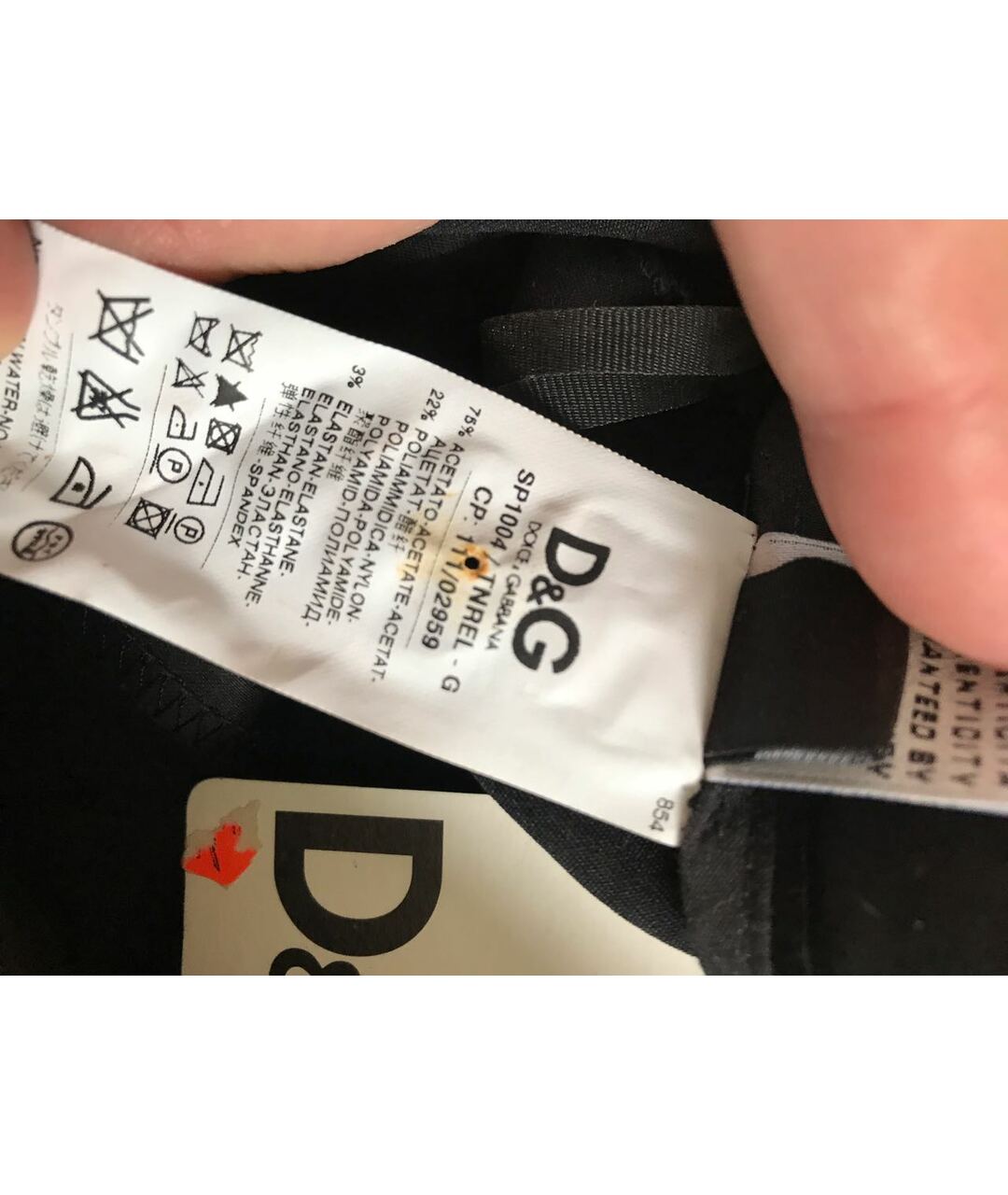 DOLCE&GABBANA Черные ацетатные брюки узкие, фото 5