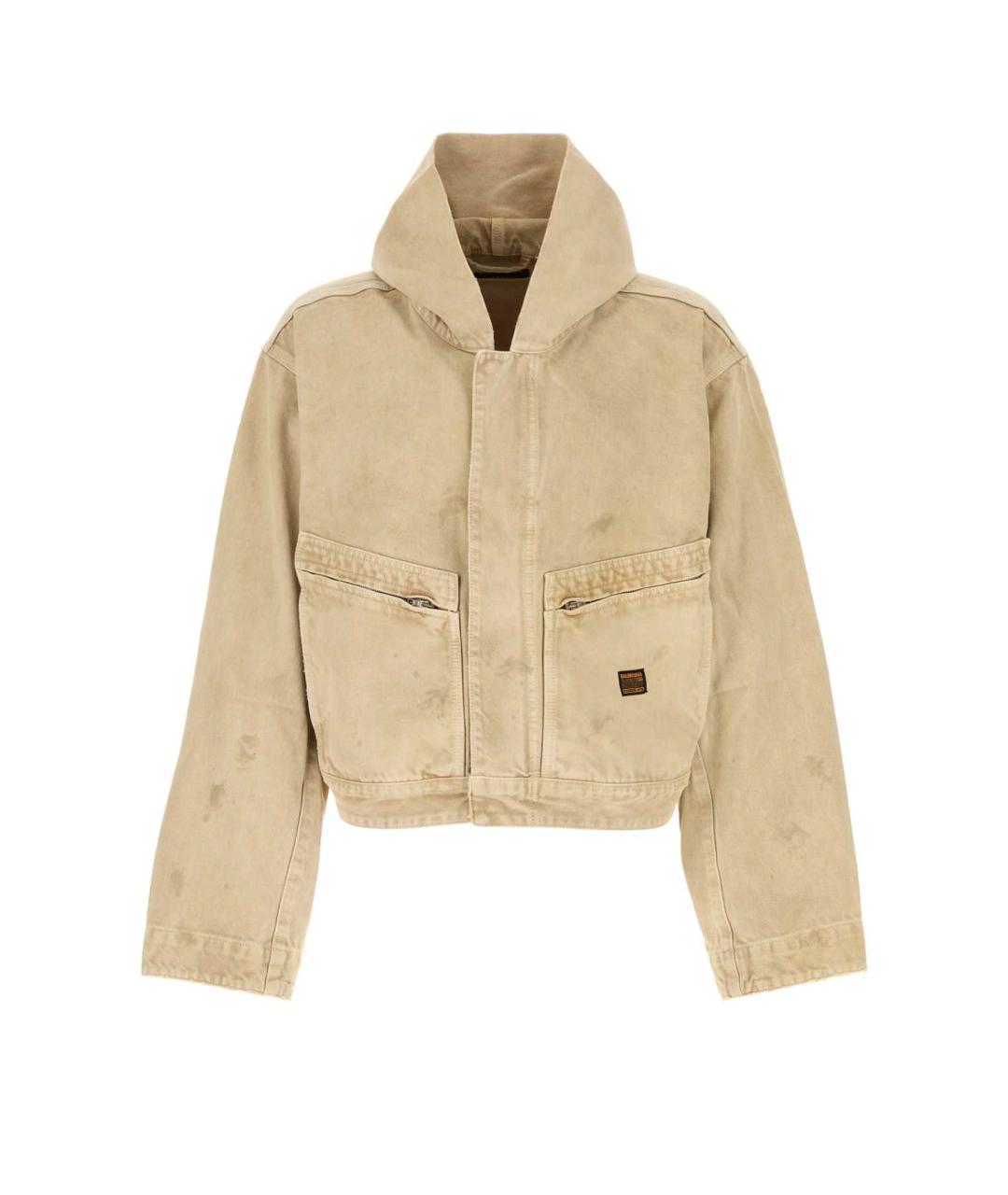 BALENCIAGA Бежевая хлопковая куртка, фото 1