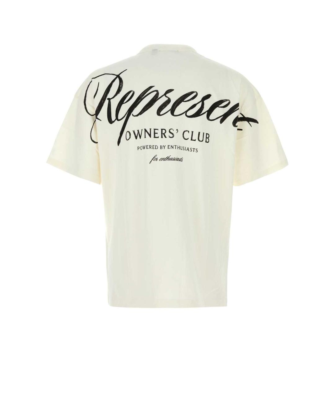 REPRESENT Белая хлопковая футболка, фото 2