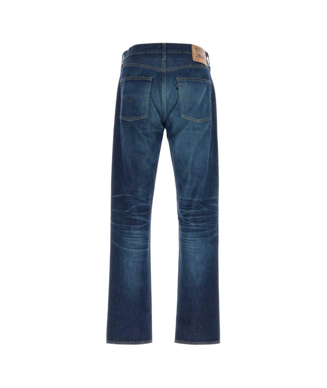 LEVI'S Синие хлопковые прямые джинсы, фото 2