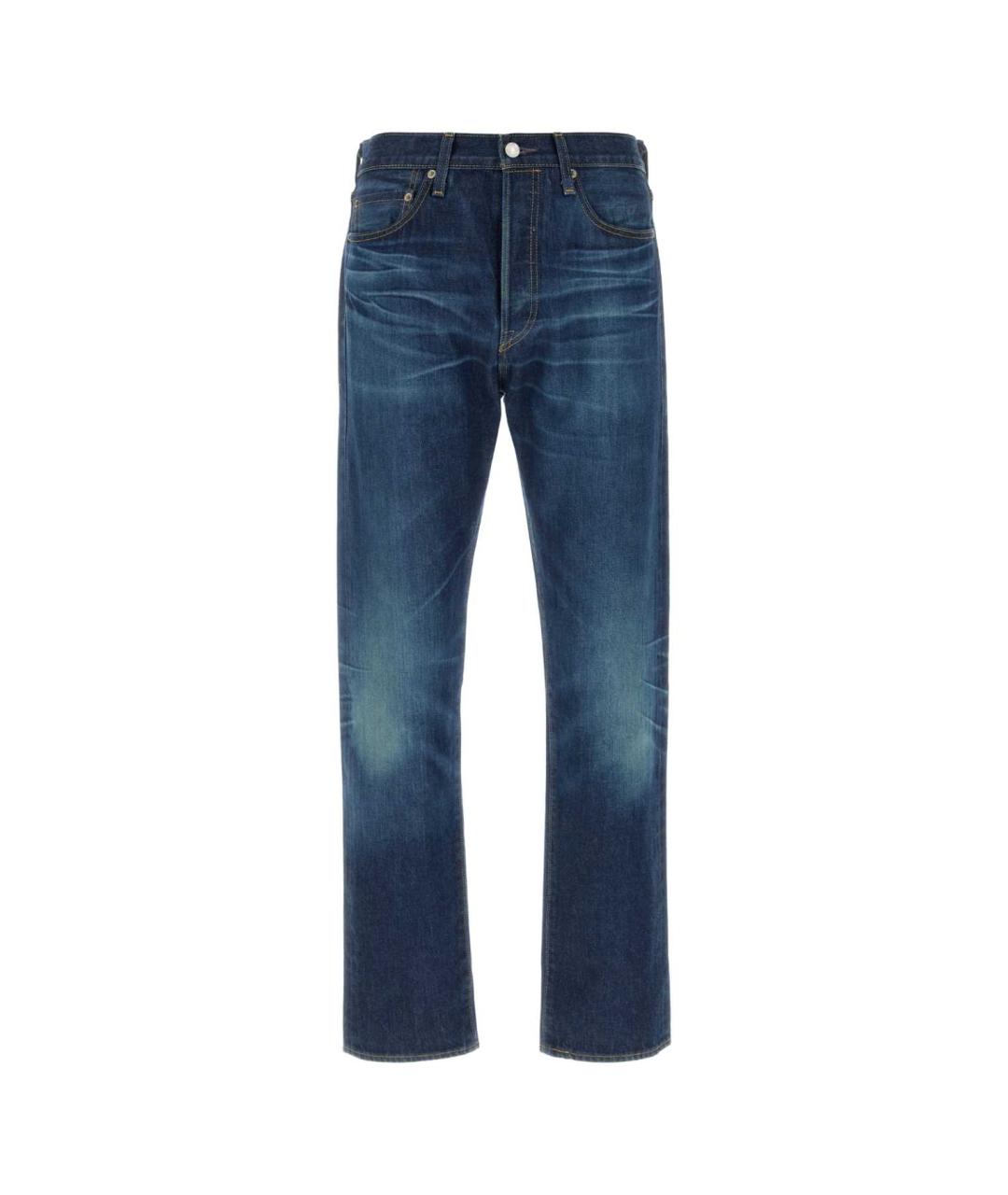 LEVI'S Синие хлопковые прямые джинсы, фото 1