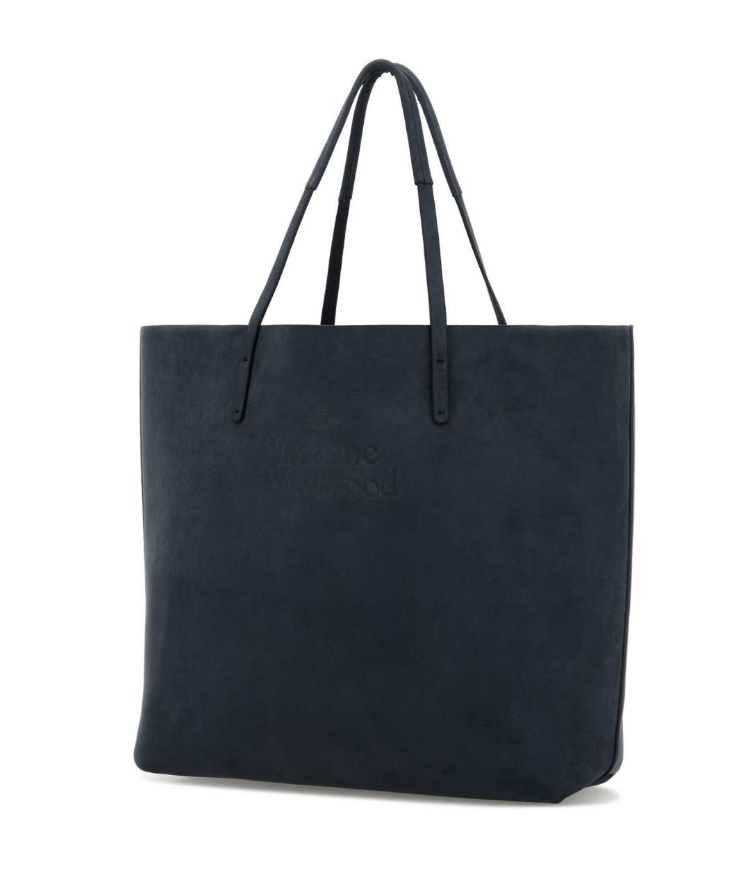 VIVIENNE WESTWOOD Синяя кожаная сумка с короткими ручками, фото 2