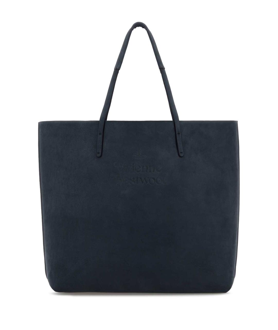 VIVIENNE WESTWOOD Синяя кожаная сумка с короткими ручками, фото 1