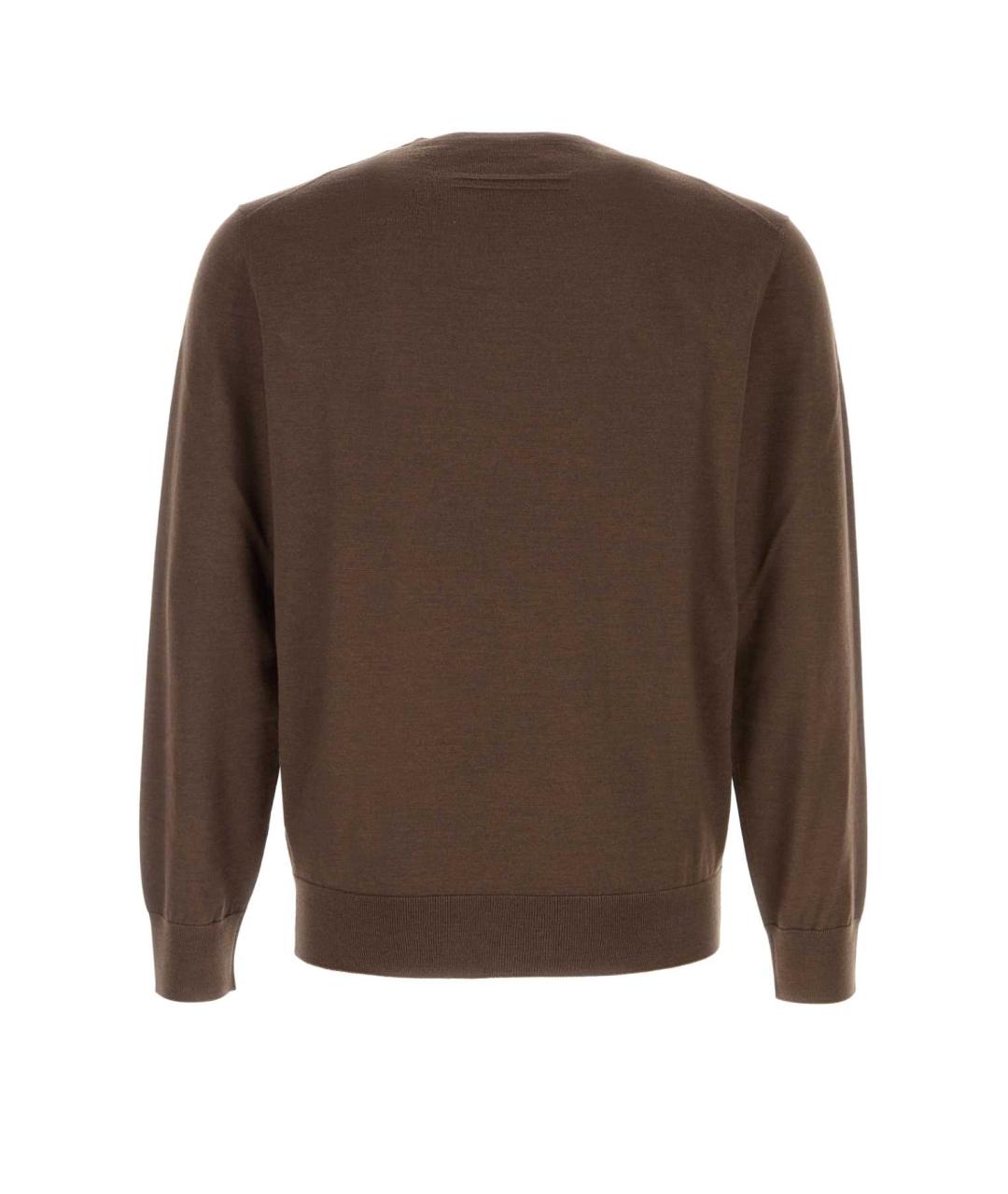 ZEGNA Коричневый кашемировый джемпер / свитер, фото 2