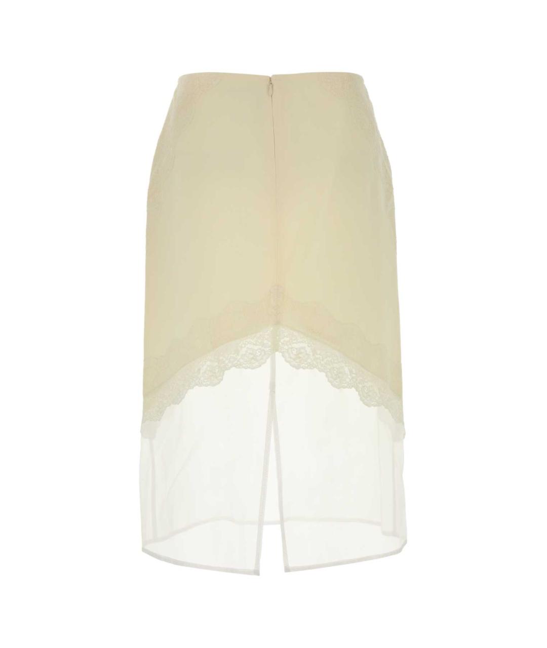 JIL SANDER Желтая вискозная юбка миди, фото 2