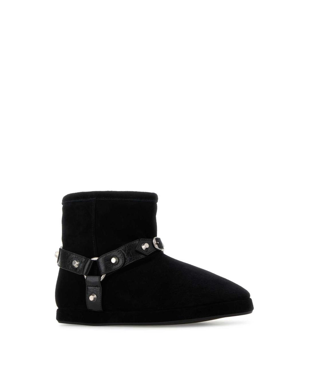 BALENCIAGA Черные кожаные сапоги, фото 1