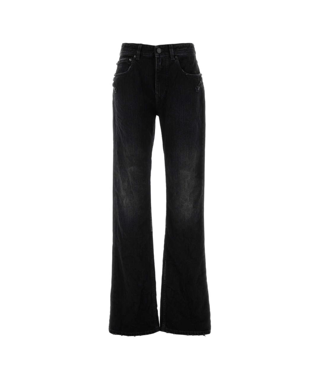 BALENCIAGA Черные хлопковые прямые джинсы, фото 1