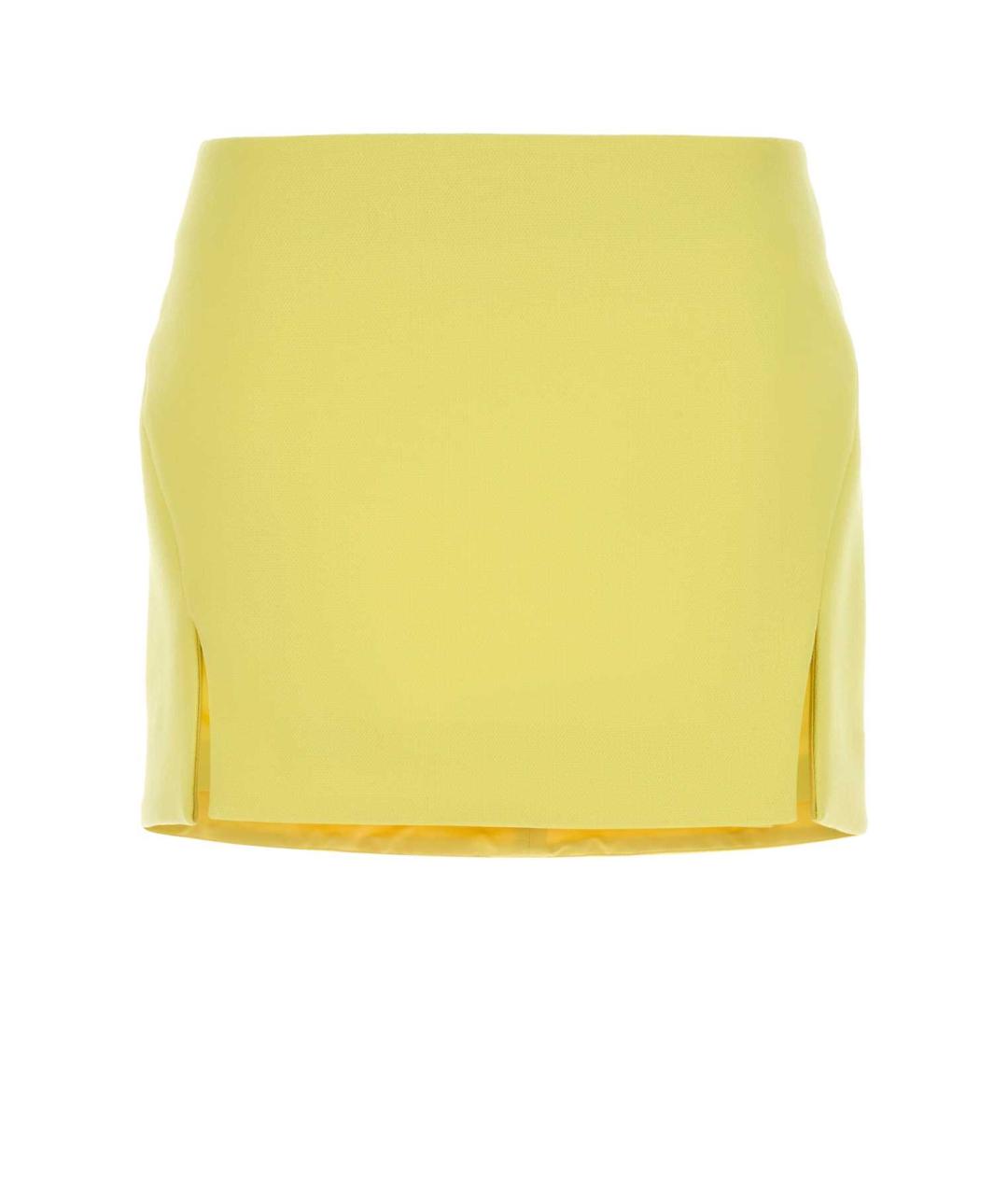 GIVENCHY Желтая шерстяная юбка мини, фото 1