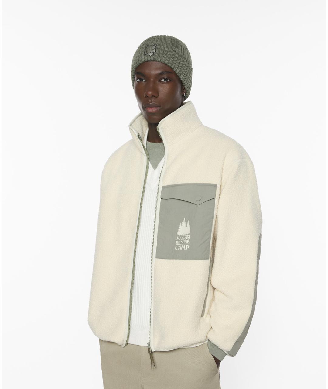 MAISON KITSUNE Белая полиэстеровая куртка, фото 3