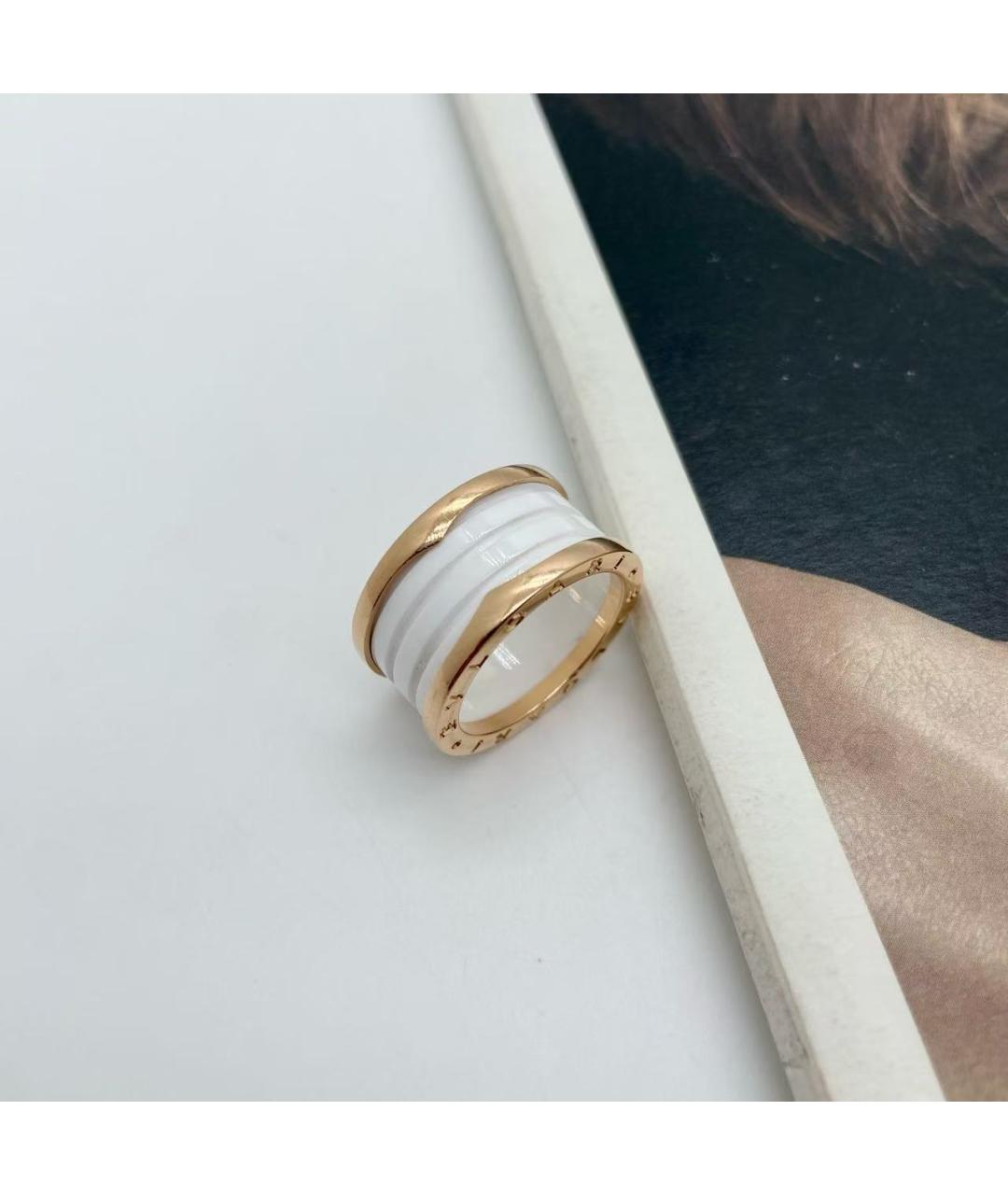 BVLGARI Белое кольцо из розового золота, фото 3