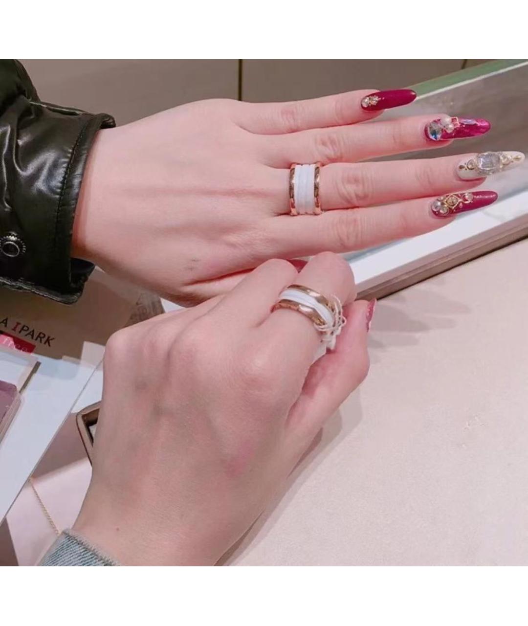 BVLGARI Белое кольцо из розового золота, фото 6