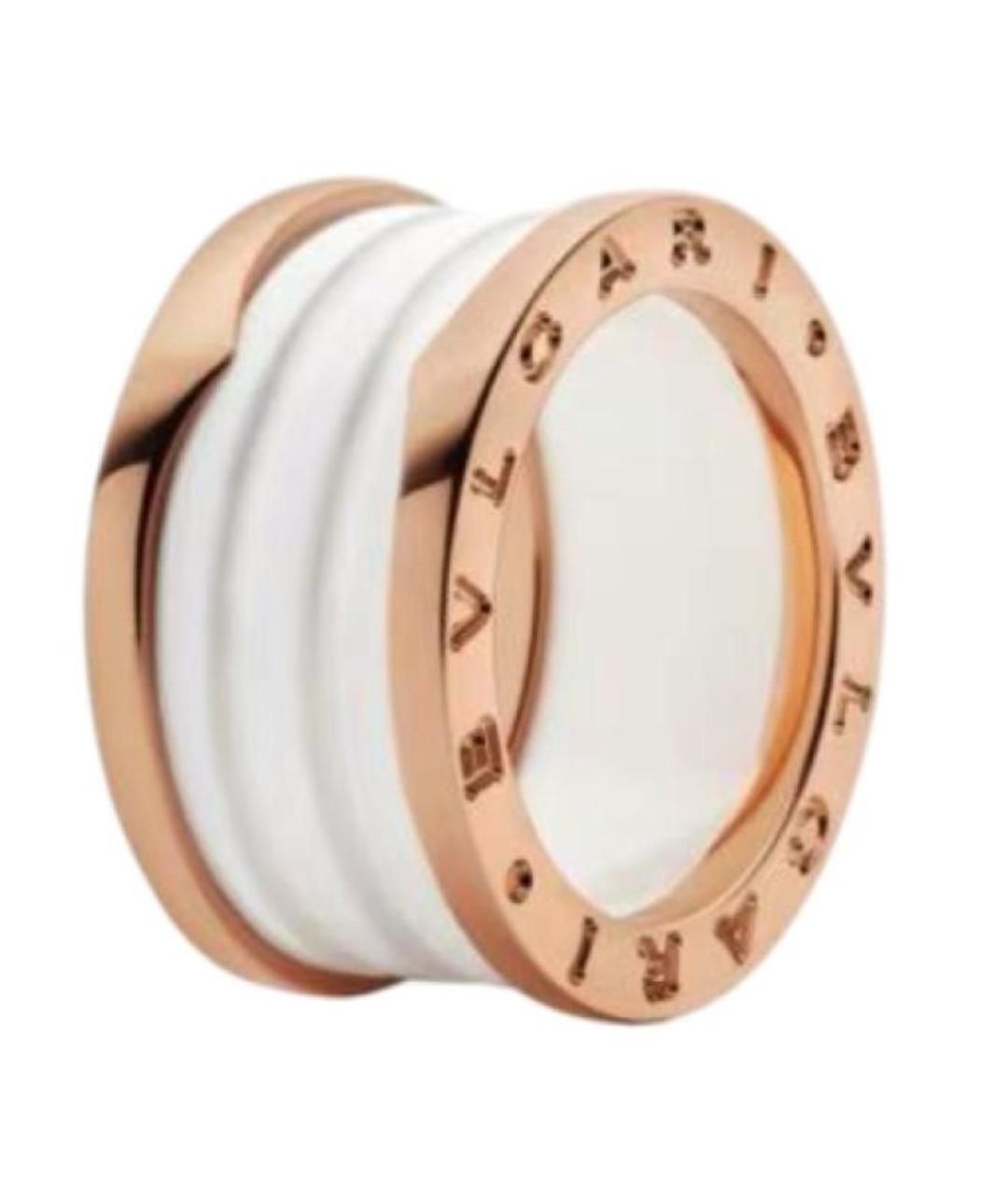 BVLGARI Белое кольцо из розового золота, фото 1