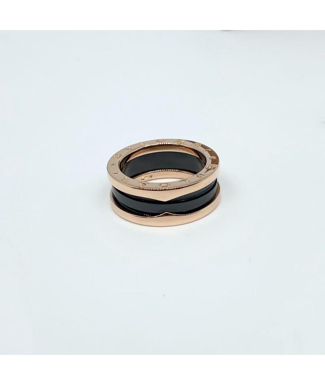 BVLGARI Черное кольцо из розового золота, фото 5
