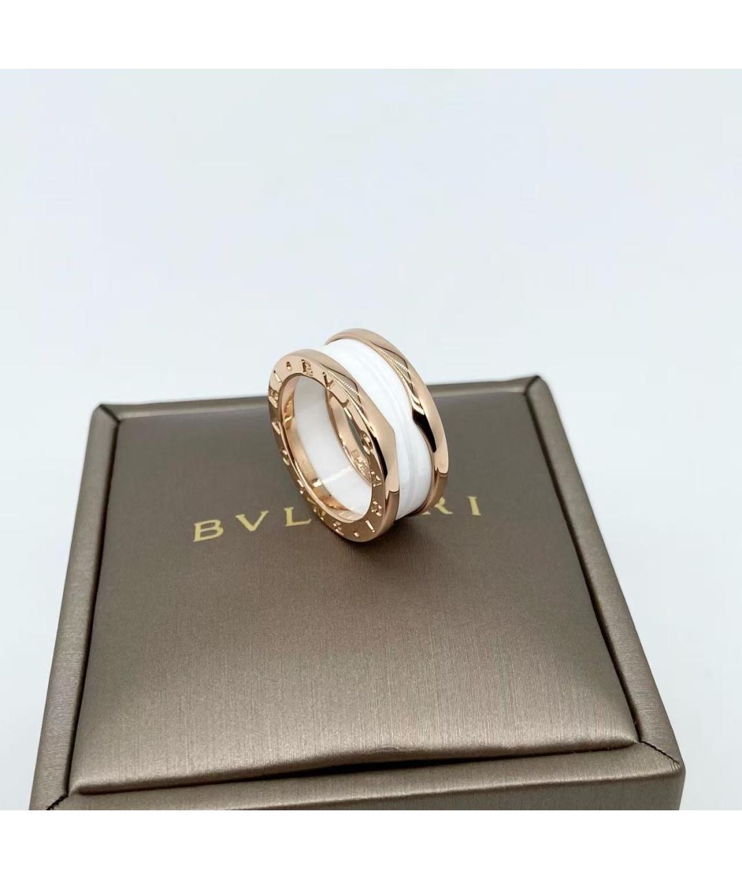 BVLGARI Белое кольцо из розового золота, фото 2