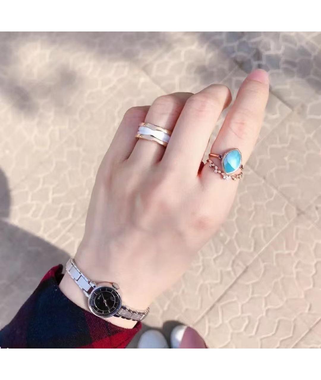 BVLGARI Белое кольцо из розового золота, фото 5