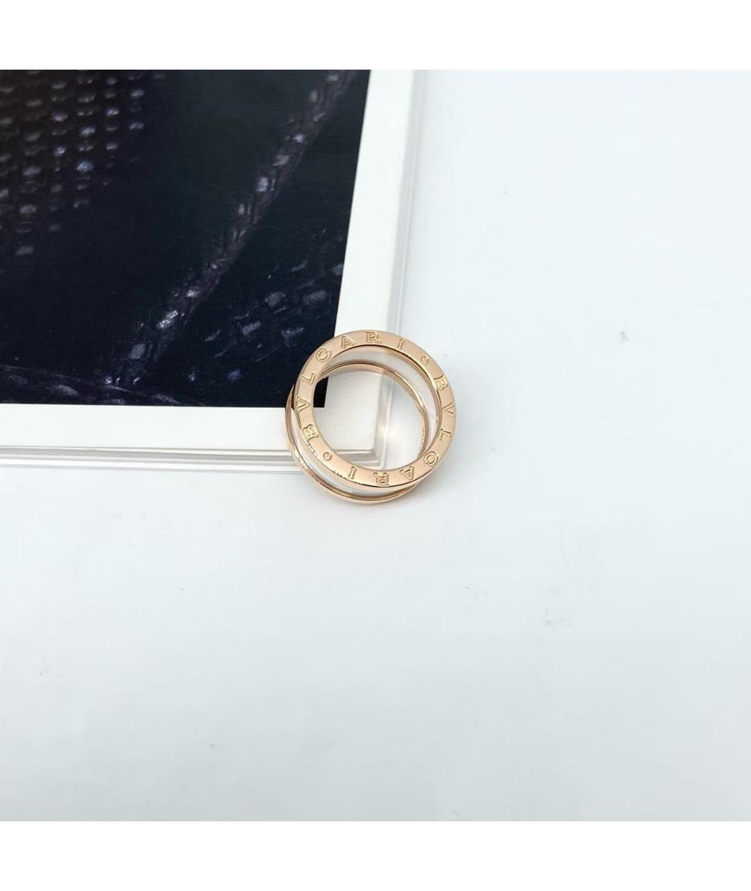 BVLGARI Белое кольцо из розового золота, фото 4