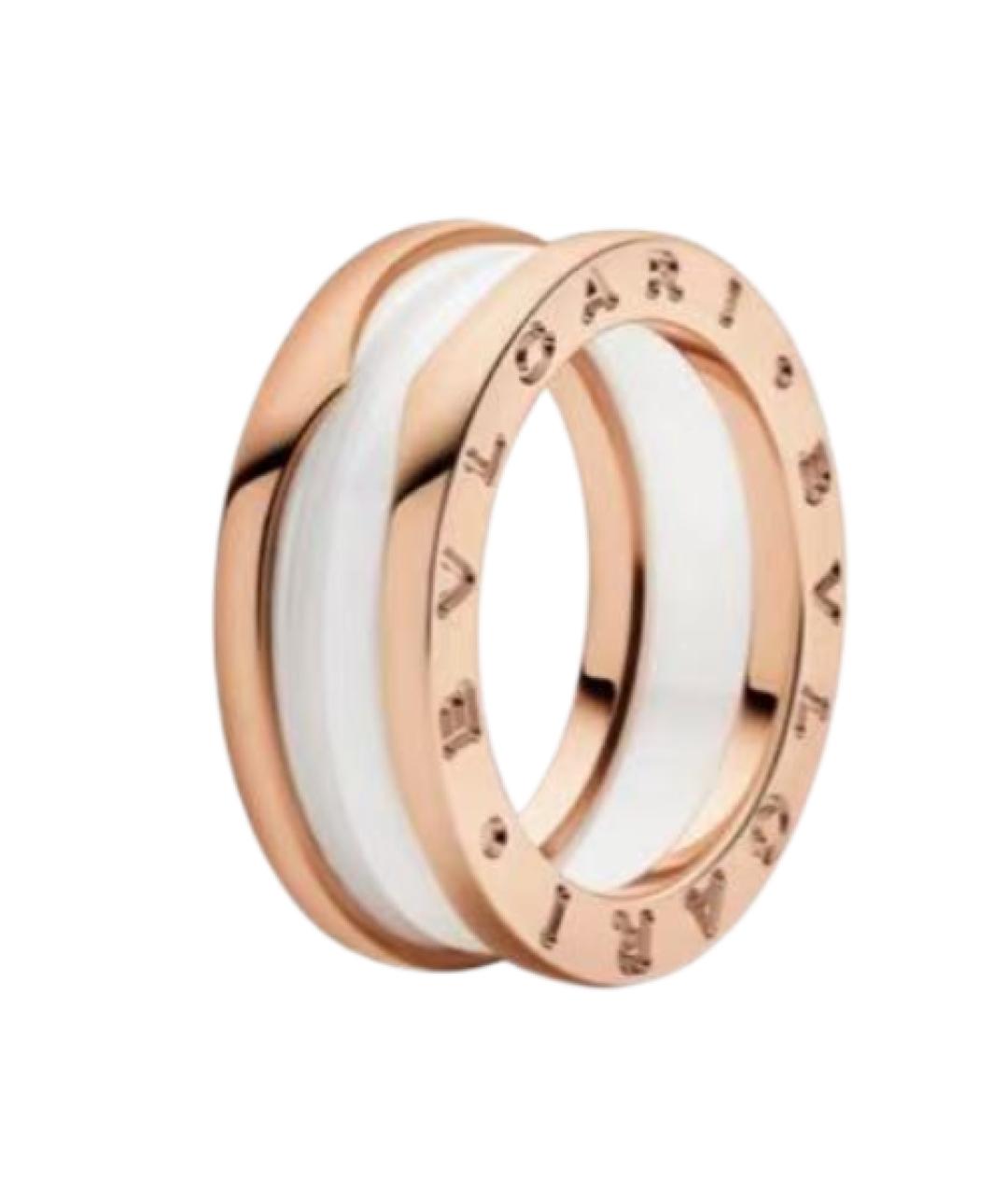BVLGARI Белое кольцо из розового золота, фото 1