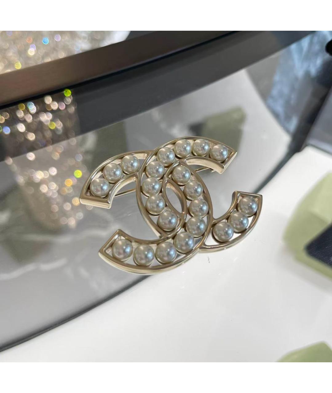 CHANEL Золотая металлическая булавка / брошь, фото 5