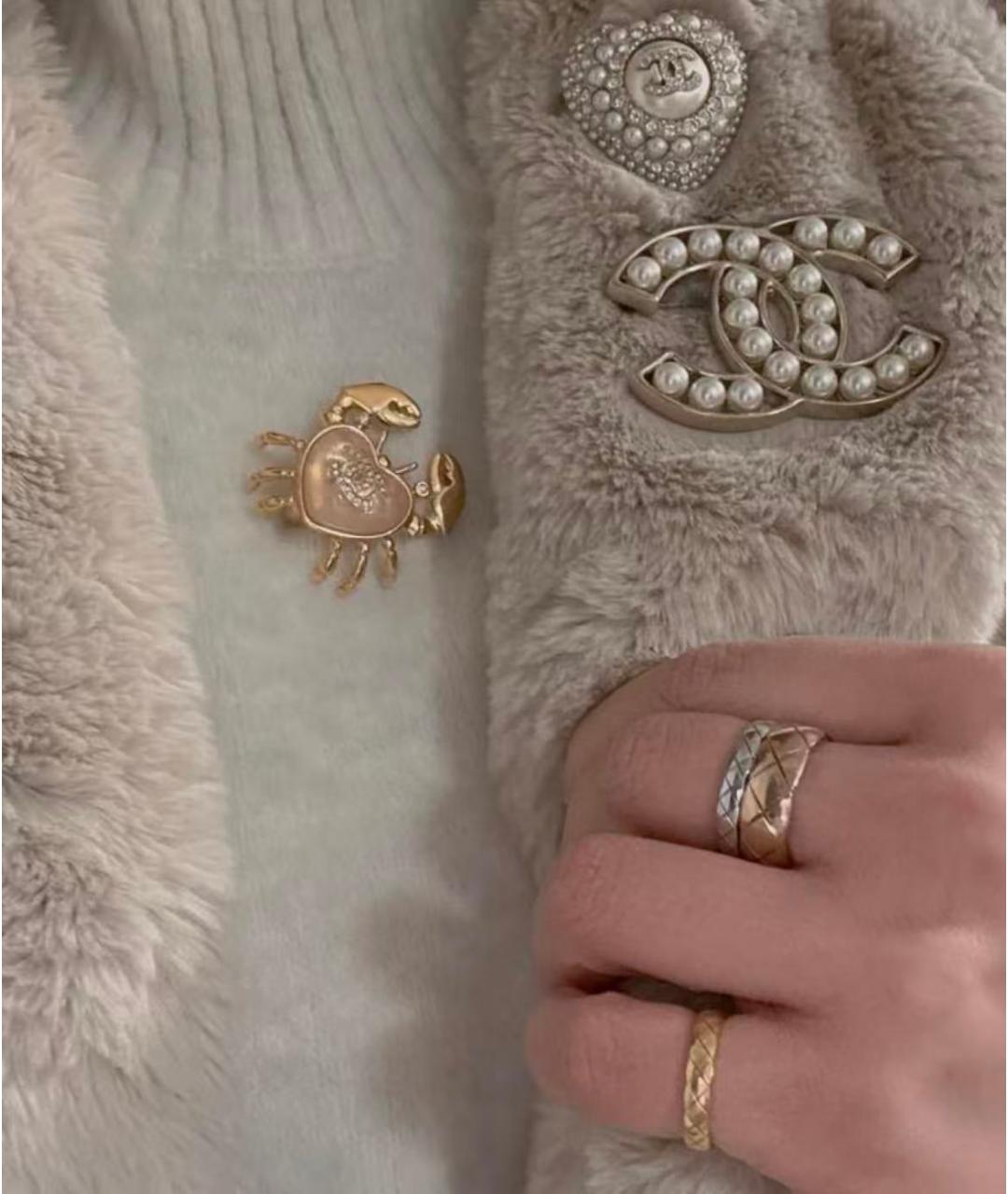 CHANEL Золотая металлическая булавка / брошь, фото 2