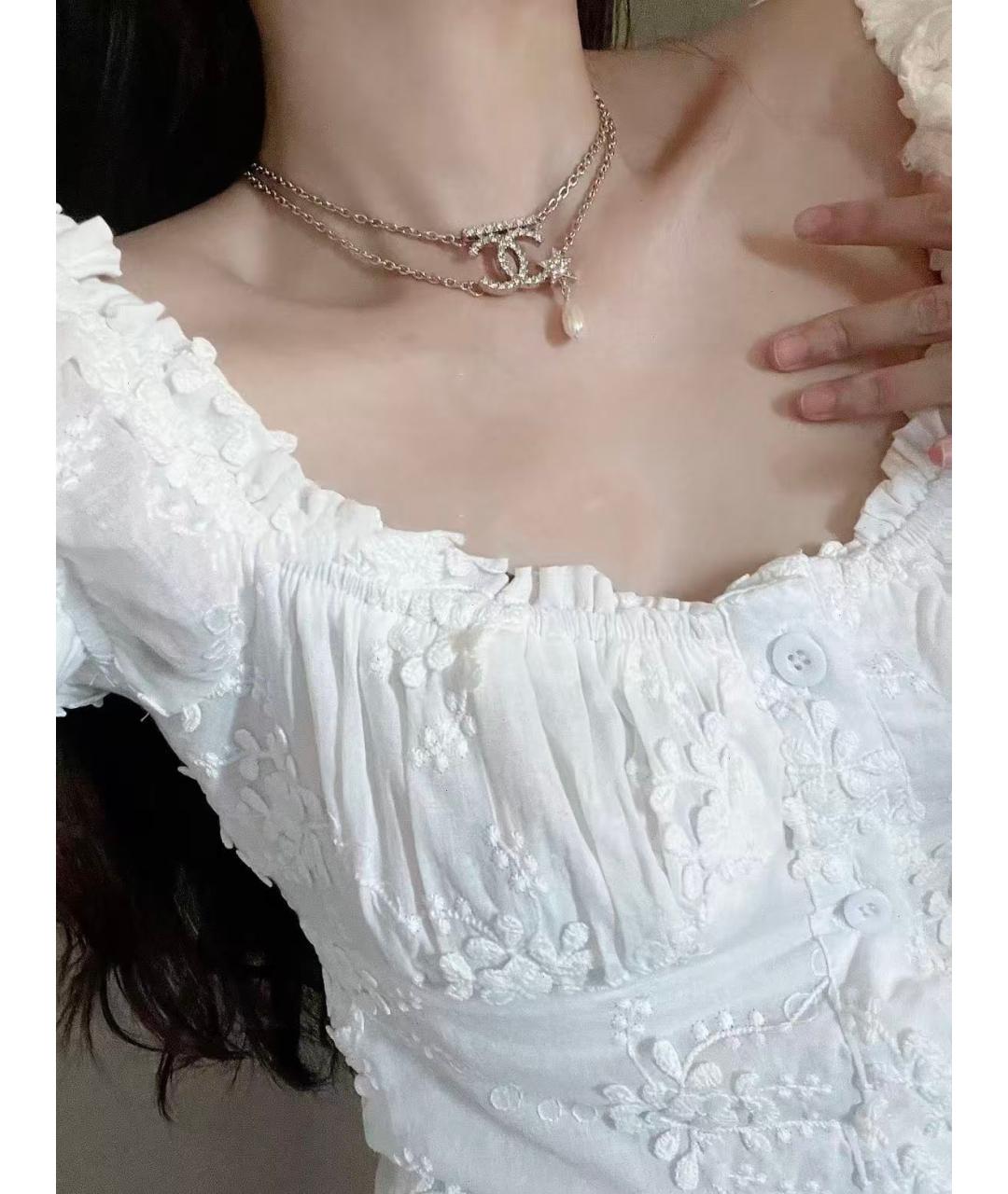 CHANEL Серебряное металлическое колье, фото 5