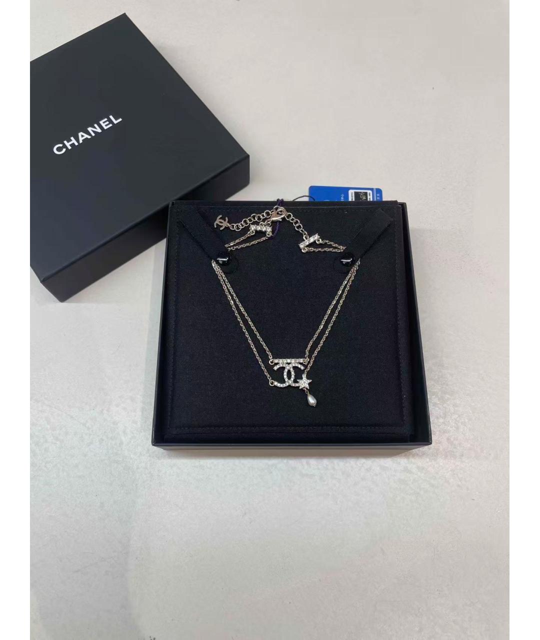 CHANEL Серебряное металлическое колье, фото 2