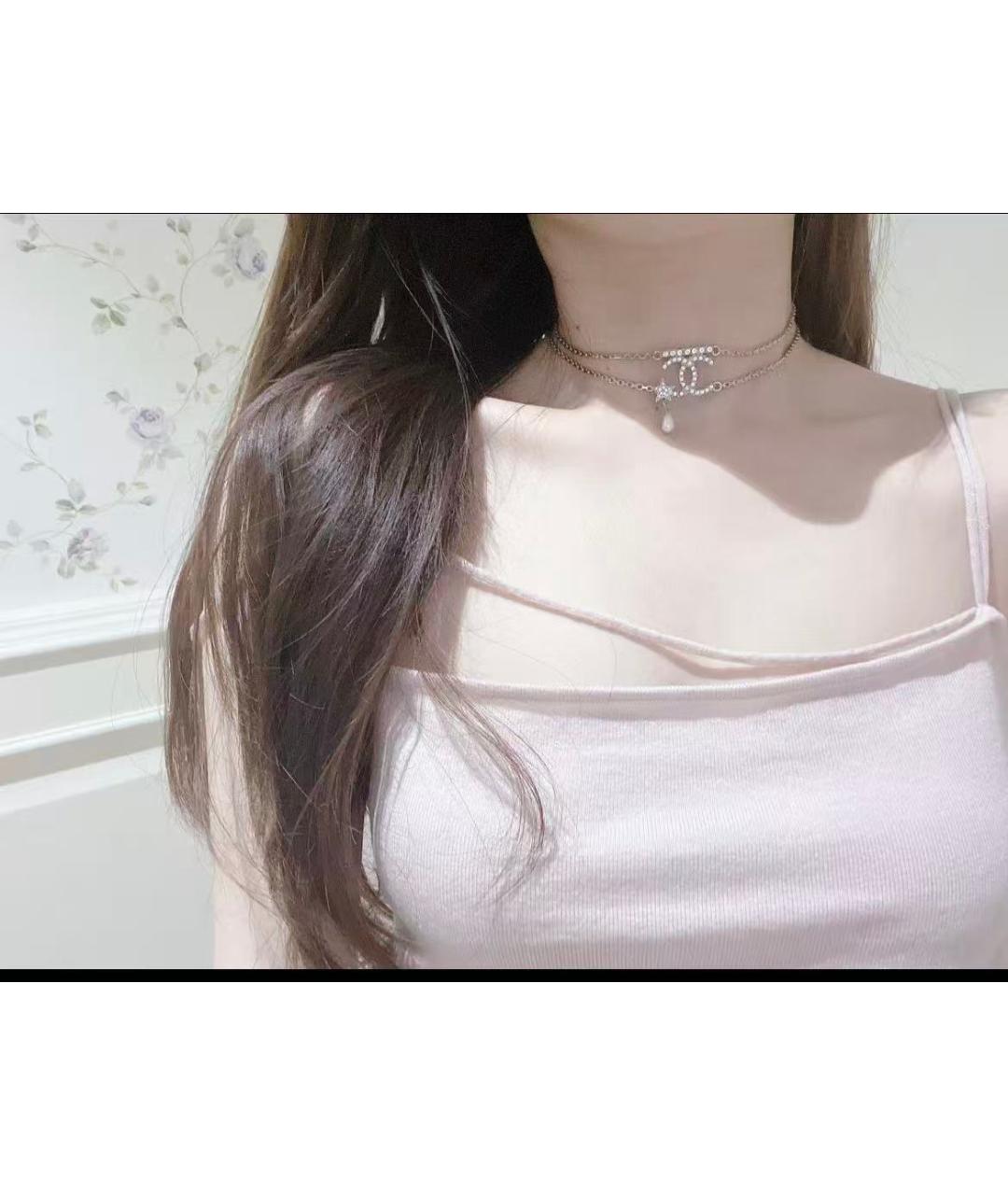 CHANEL Серебряное металлическое колье, фото 6