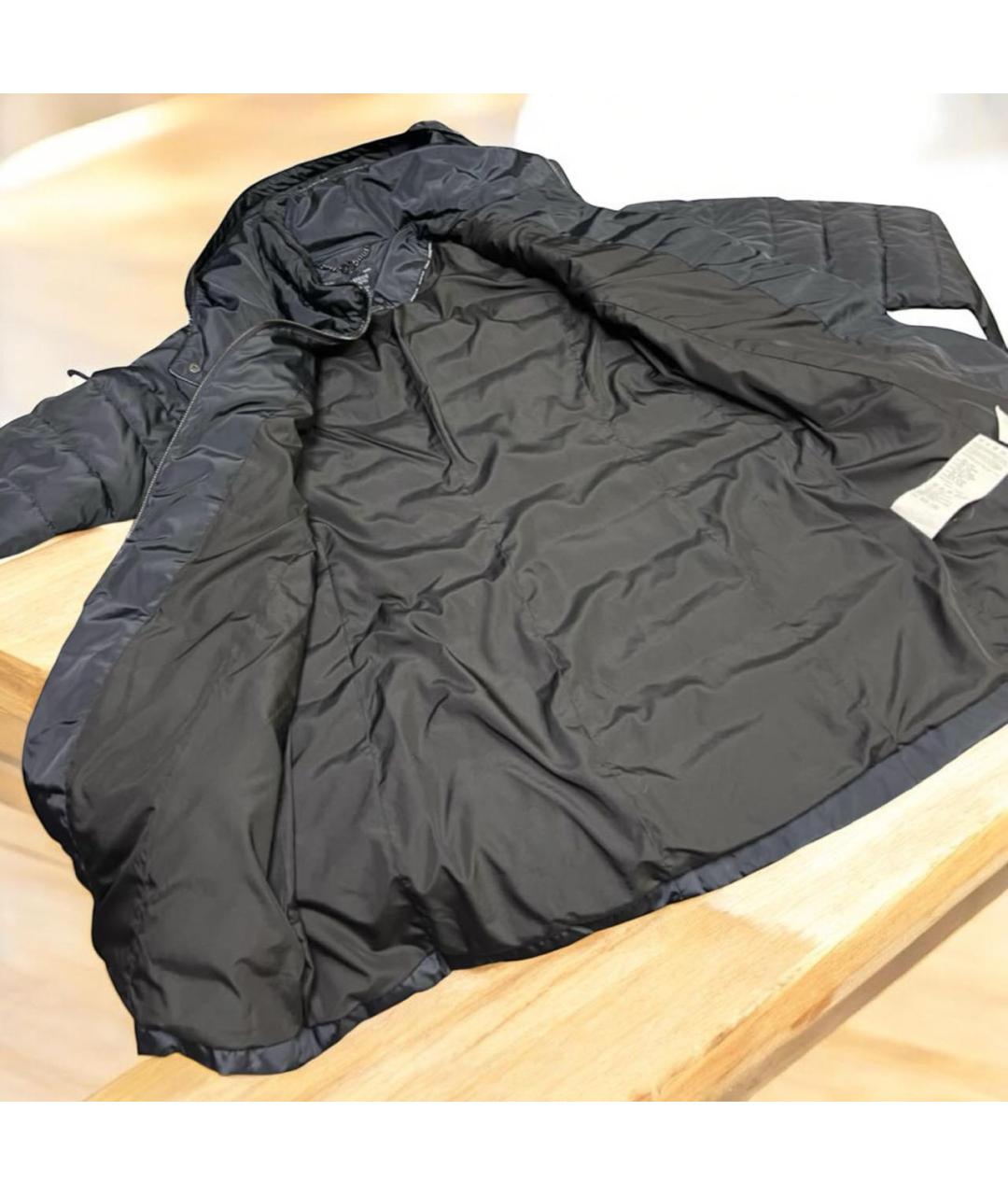 ARMANI JEANS Черный полиэстеровый пуховик, фото 3
