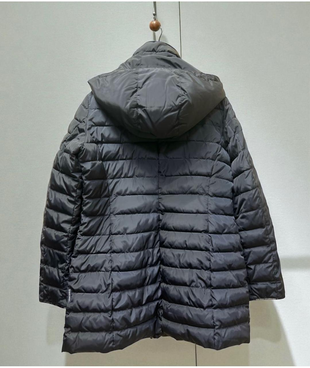 ARMANI JEANS Черный полиэстеровый пуховик, фото 2