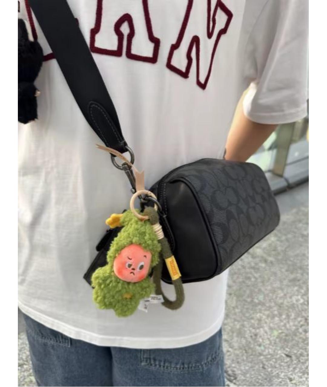 COACH Черная кожаная поясная сумка, фото 6