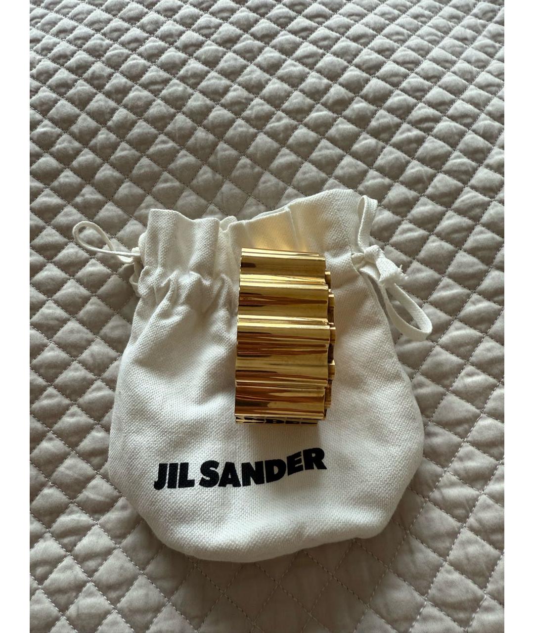 JIL SANDER Золотой металлический браслет, фото 2