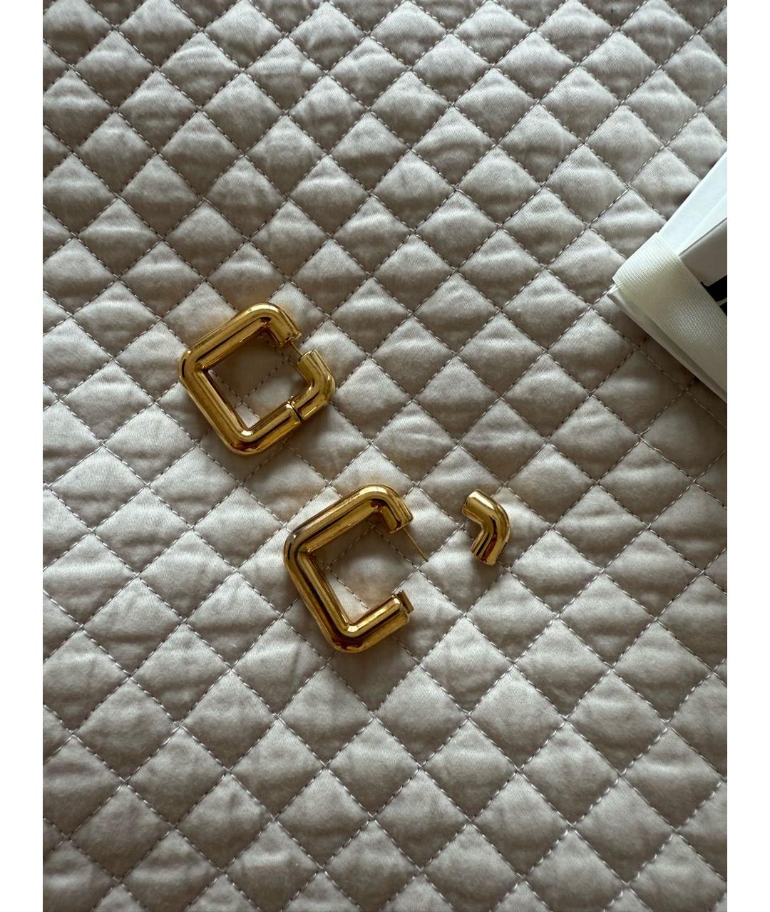 JIL SANDER Золотые металлические серьги, фото 4