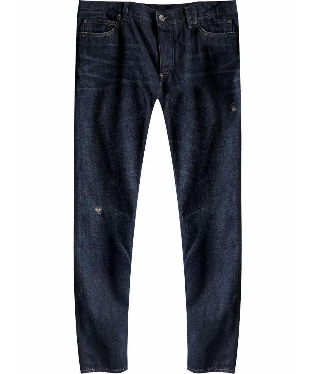 DOLCE&GABBANA Синие хлопковые джинсы скинни, фото 1