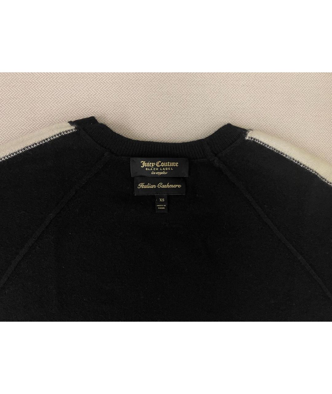 JUICY COUTURE Черный кашемировый джемпер / свитер, фото 4